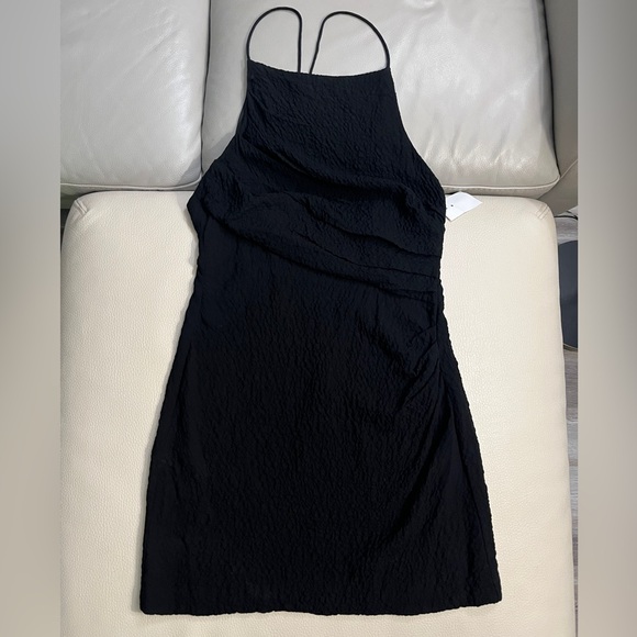 Zara Women’s Textured Draped Mini Dress - Size L - Picture 1 of 9